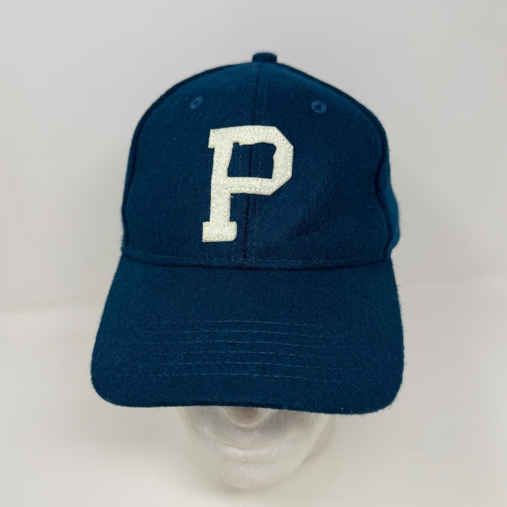 Portland Gear Teal Blue Wool Blend Baseball Cap Leather Strap Felt P Logo PNW